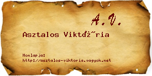Asztalos Viktória névjegykártya